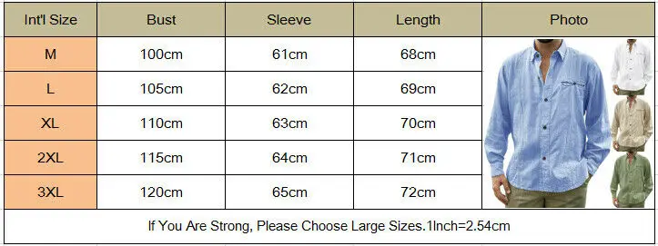 UK Для мужчин из хлопка и льна Повседневное отложной воротник с длинным рукавом