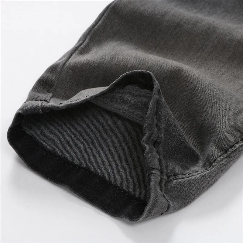 Мужские джинсы в стиле хип хоп синие серые рваные скинни винтажном уличная