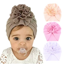 Helisopus nova moda senhoras chapéu do bebê sólido recém nascido da criança do bebê meninas cabeça envoltório elástico headbands acessórios para o cabelo do bebê presentes (3)