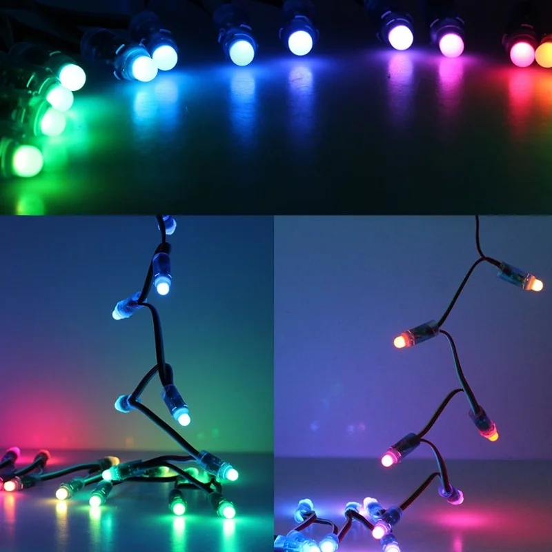 

5v 12mm Ws2811 Full Colors Rgb Led Pixel Module Light 50 Node/String For Advertising Letter