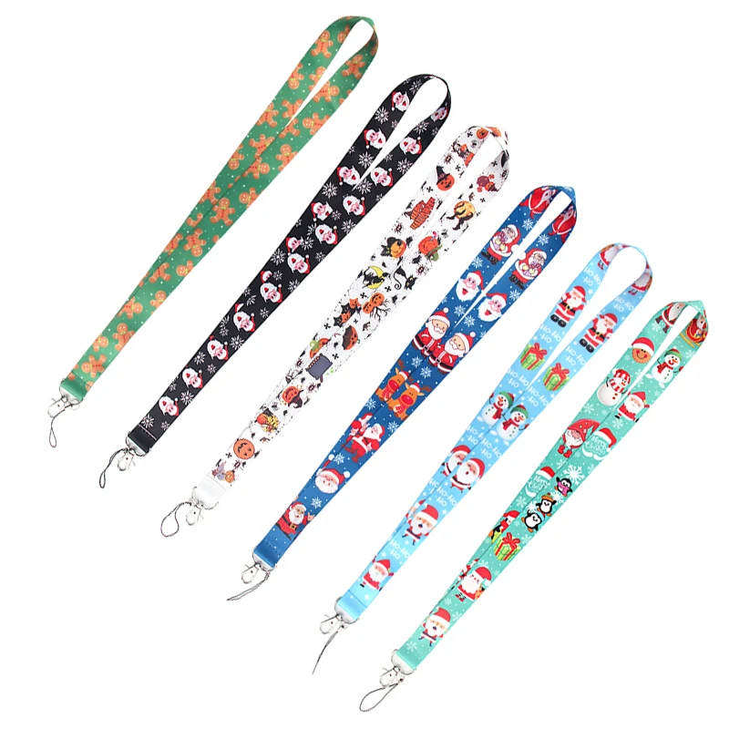 

C893 Рождественский Хэллоуин шейный ремешок для ключей идентификационная карта для тренажерного зала ремешок многофункциональное искусств...