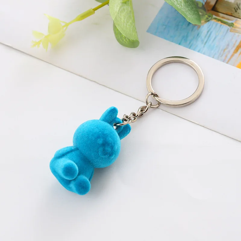

Creativity Anime Students Couples Backpack Animal Rabbit Key Chains Fashion Children's Toy Keyring Cute Men Women Gift Keychain