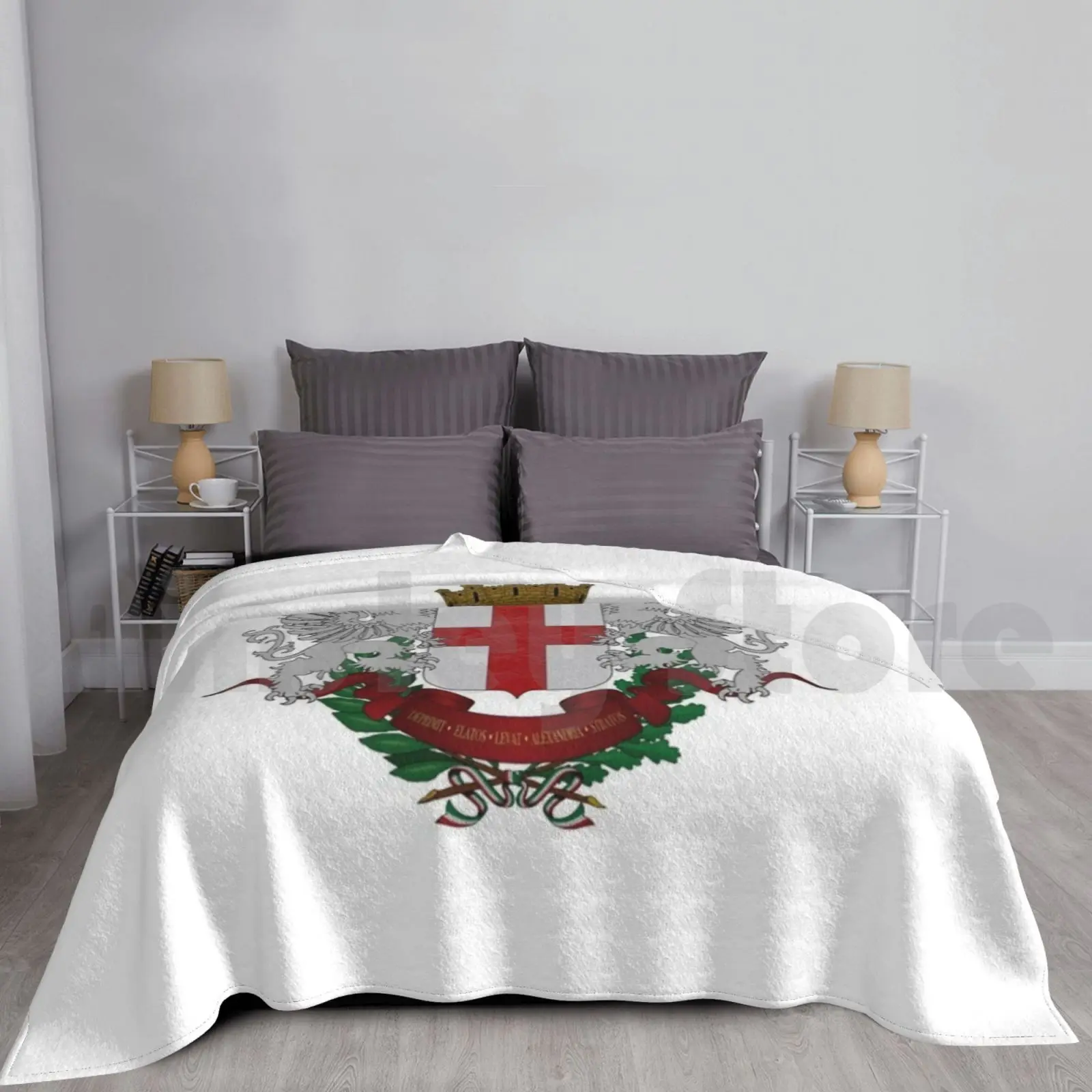 Одеяло с гербом Ассолендрия модное на заказ