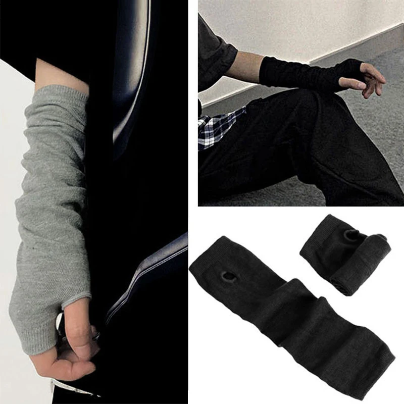 

Anime Glove Cosplay Darkly Ninja Mitten Oversleeve Man Women Summer Fashion Sun Block Keep Warm Cuff Sports Fingerless Gloves