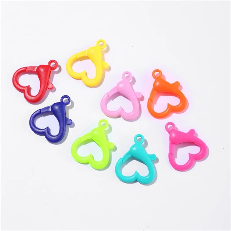 

20 шт., 26 мм карамельные цвета, акриловые застежки в форме сердца, карабин, крючки, цепочка для ключей, милые кольца для ключей, подвески для ру...