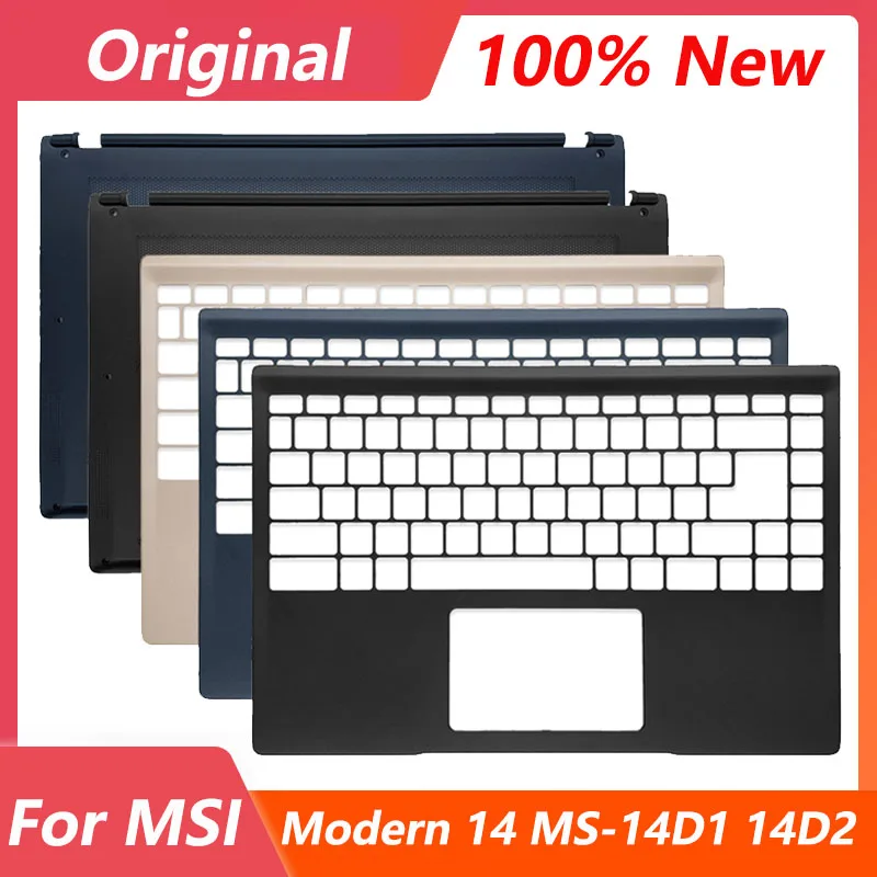 

Новый оригинальный чехол для рук для MSI Modern 14 M14 MS-14D1 14D2 14DK MS-M14, верхний чехол, нижняя базовая крышка, Упор для рук, черный/синий/золотой