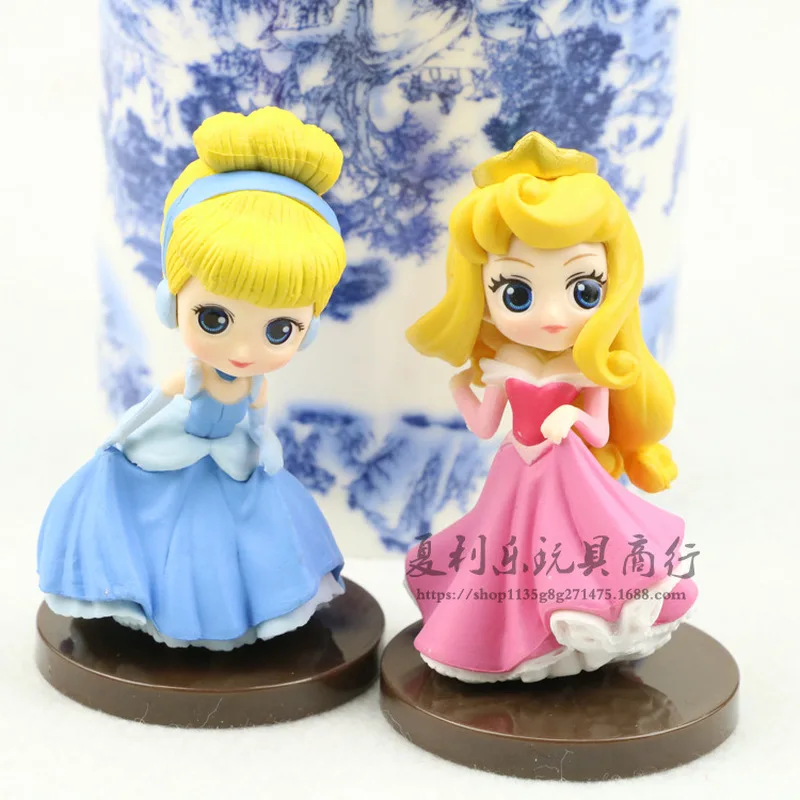 8 шт./компл. Disney Princess ПВХ Модель Белоснежка Золушка Ариэль Белль Западная анимация