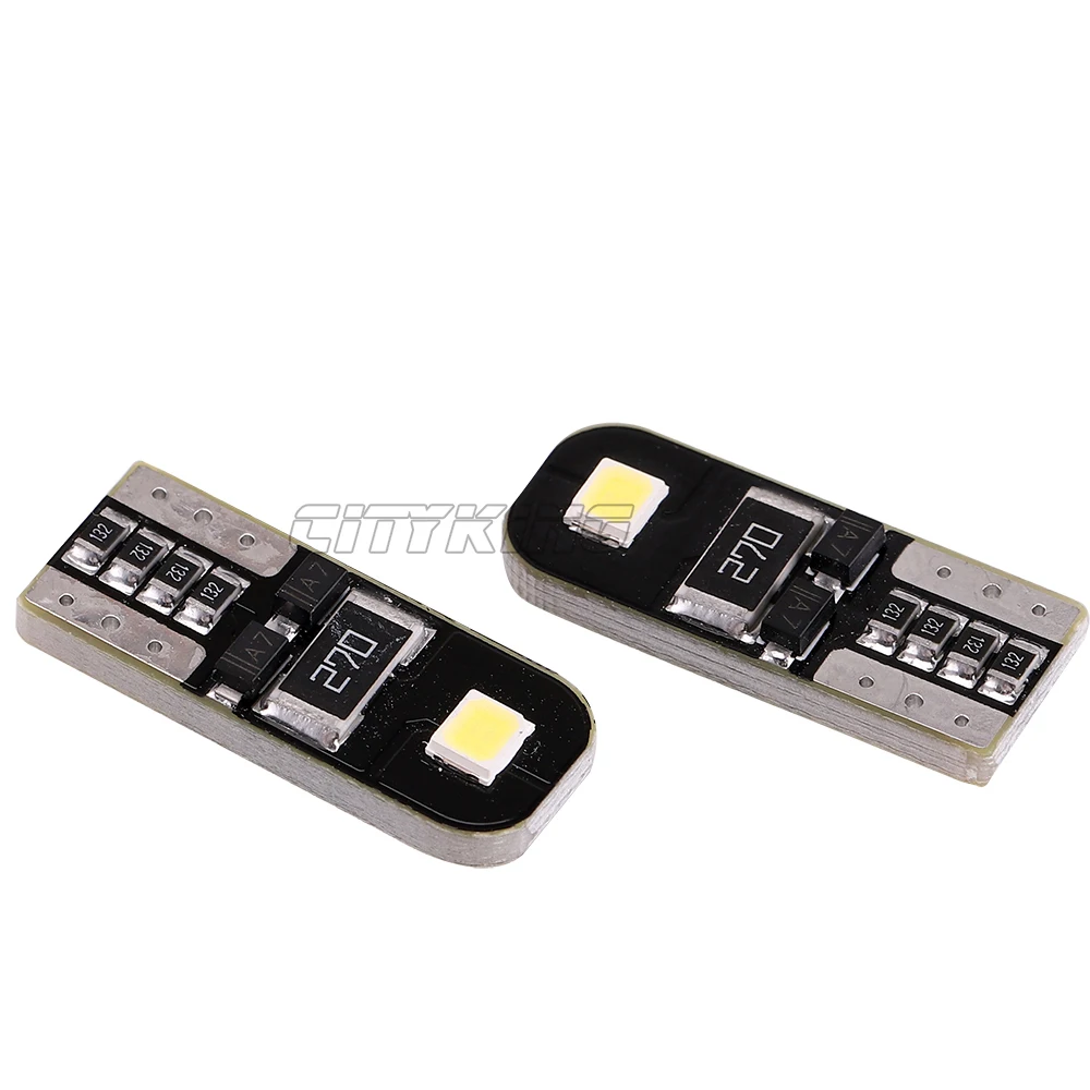 Car W5W LED Bulb T10 License Plat Light Canbus 12V 6000K Auto Trunk Door Lamps 2835 2SMD White For Lada Vesta Granta | Автомобили и