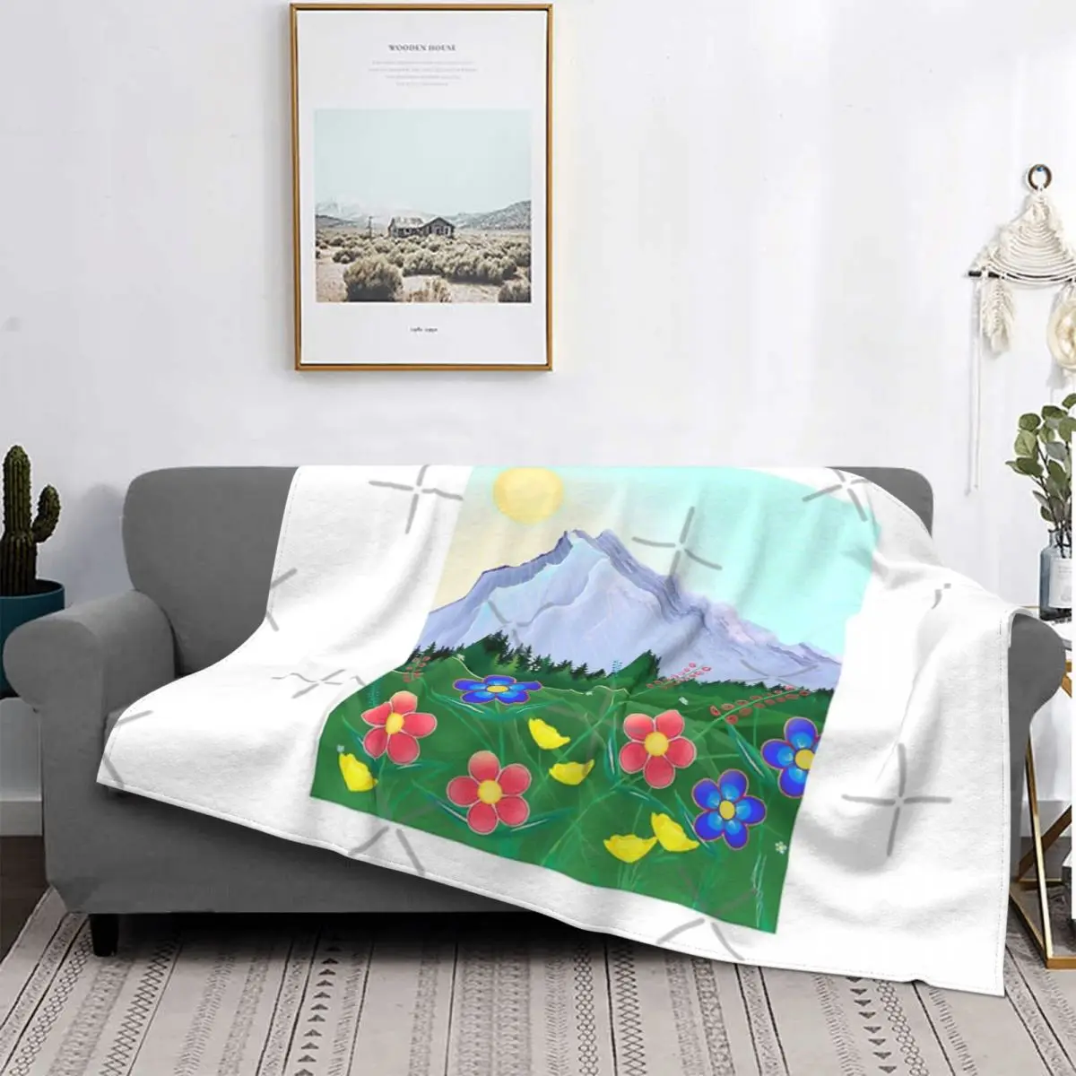 

Waciy Maskihkiy-Manta a quadros para cama, toalla de playa, manta double, manta pickick