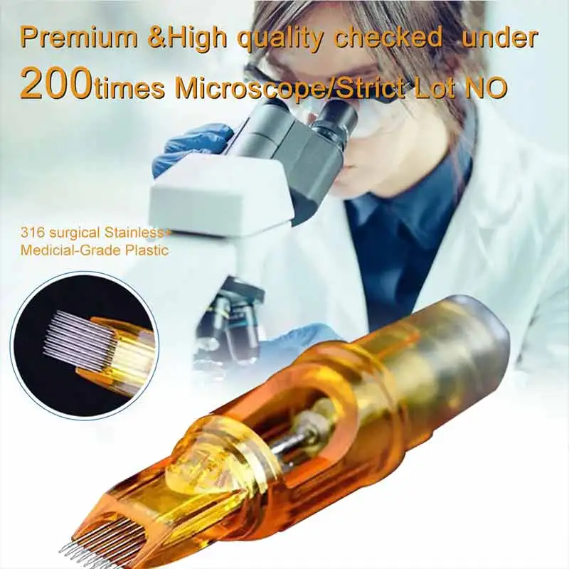 Картридж игл для татуажа 10 шт. игла перманентного макияжа с круглым шейдером