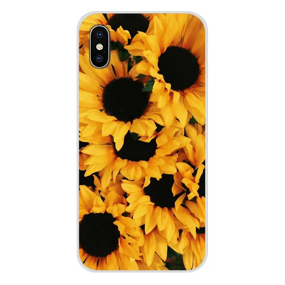 Transparent Soft Cases Covers Beautiful yellow flower sunflower For Motorola Moto X4 E4 E5 G5 G5S G6 Z Z2 Z3 G G2 G3 C Play Plus | Мобильные