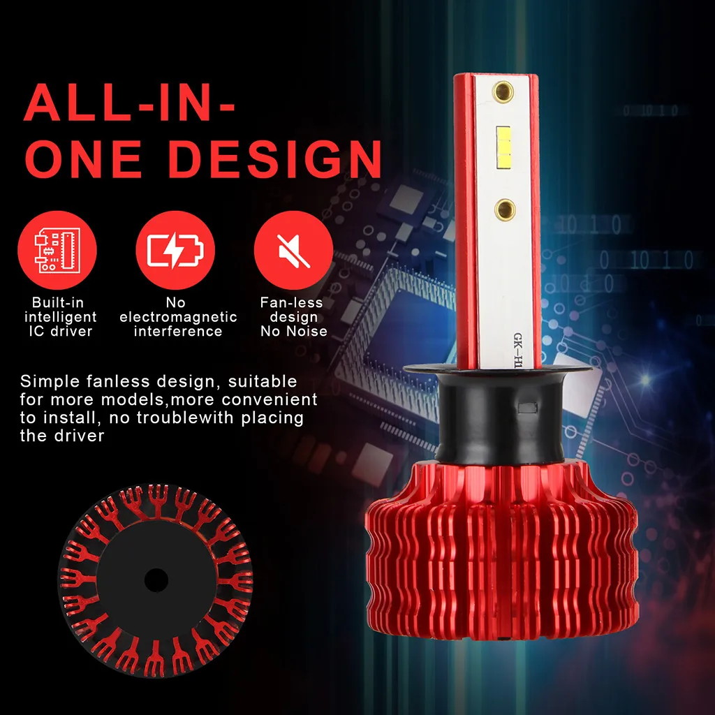 Автомобильный светодиодный светильник на голову разъем H1 новый автомобильный 50