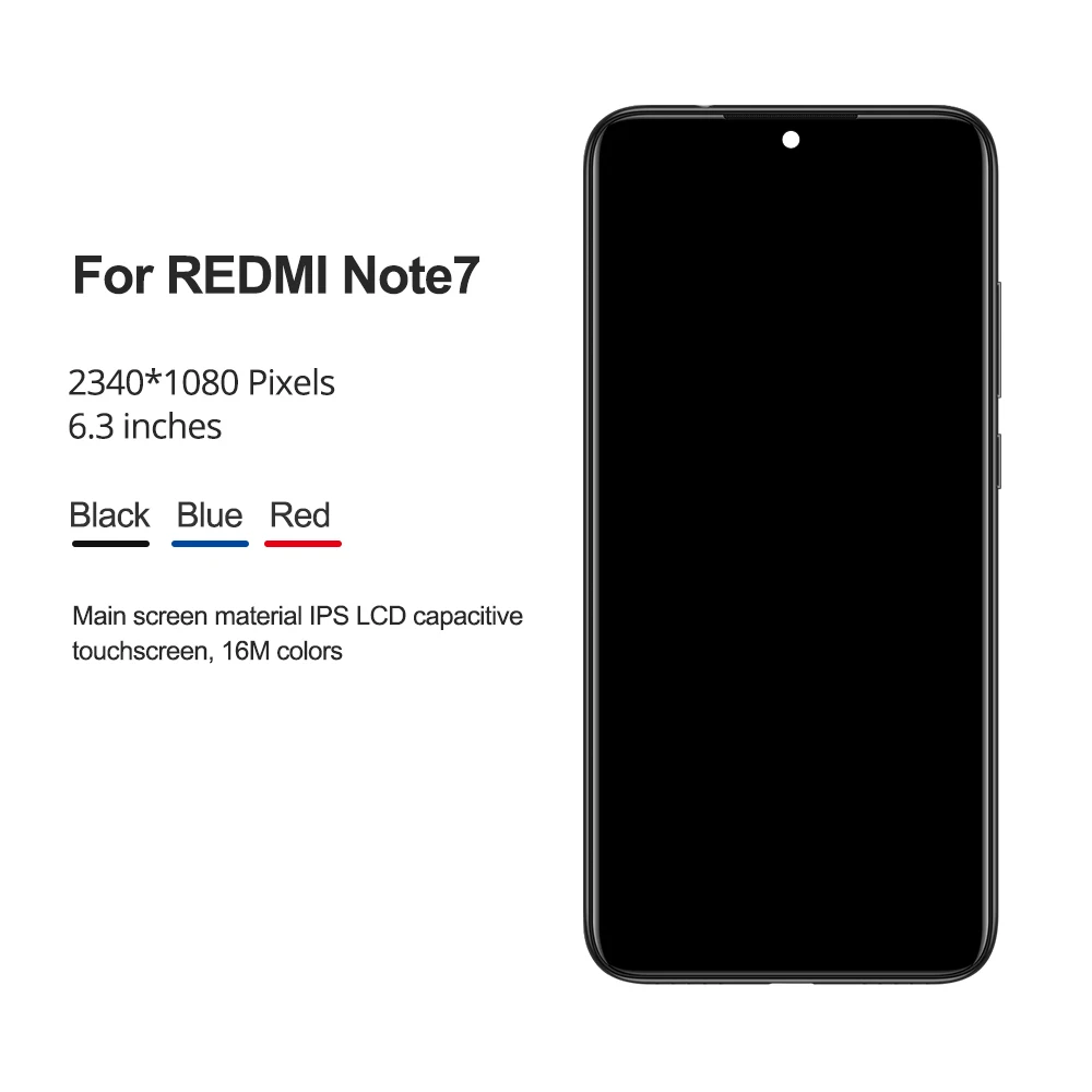 Для 6," Xiaomi Redmi Note 7 Note7 Redmi Note 7 Pro ЖК-дисплей рамка+ сенсорный экран панель дигитайзер Замена
