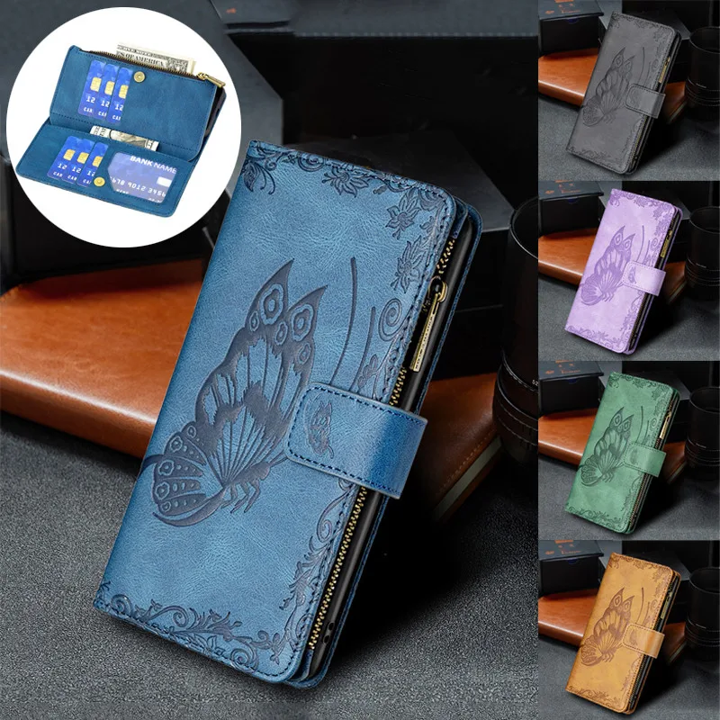 

Zipper Embossed Flying Saucer Flip Leather Case For iPhone 12 11 Pro Max 12 Mini XR XS X 7 8 Plus SE 2020 Phone Cover Coque