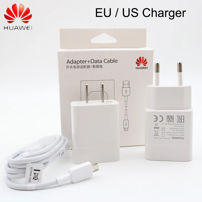 Оригинальное зарядное устройство Huawei p10 lite 5 В 2 А вилка ЕС/США адаптер для зарядки