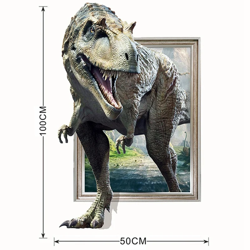 3D детская комната реалистичный динозавр сломанная стена спальня гостиная фон