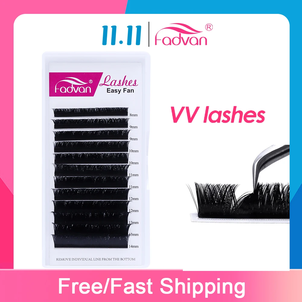 Легкое удлинение ресниц VV автомобильные вееры легкие для веерные ресницы