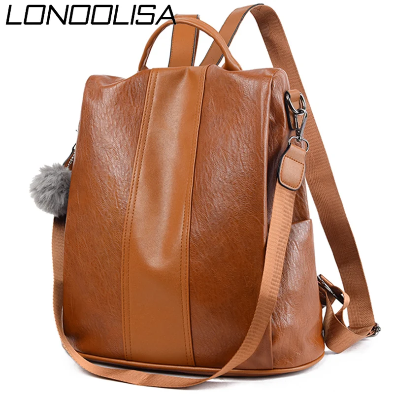 Хит продаж женский рюкзак с защитой от кражи высокое качество винтажный мягкий