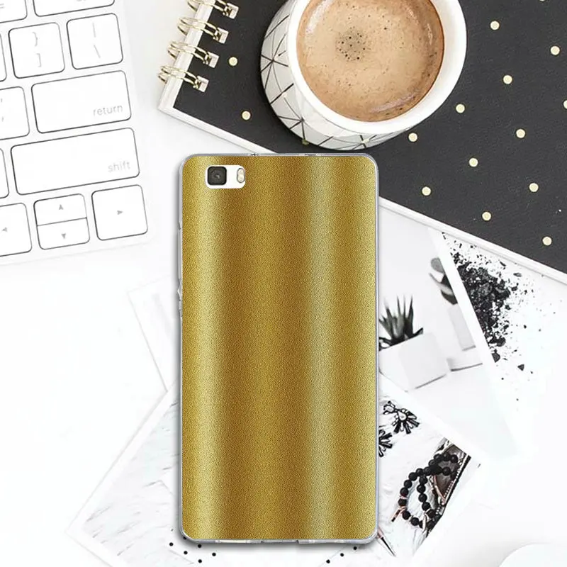 Metallic Gold Foil Soft TPU Cell Phone Case for Huawei P8 P9 P10 P20 P30 Lite Mate 10 Pro Y3 Y5 Y6 II Y7 Honor 6X 7X 9 Plus |