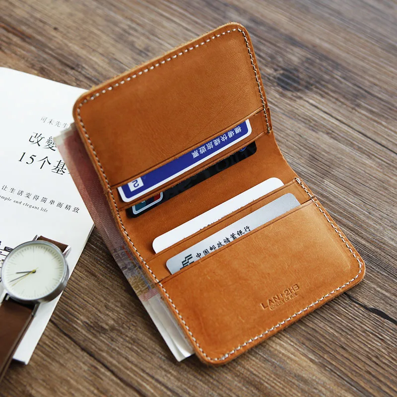 Дизайнерский кожаный мужской кошелек ручной работы от известного бренда LANSPACE