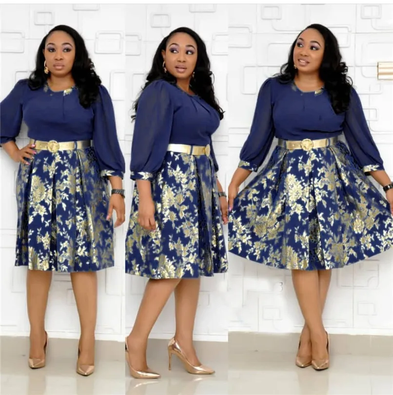 Африканские платья для женщин Африканский принт миди лето осень платье Дашики до