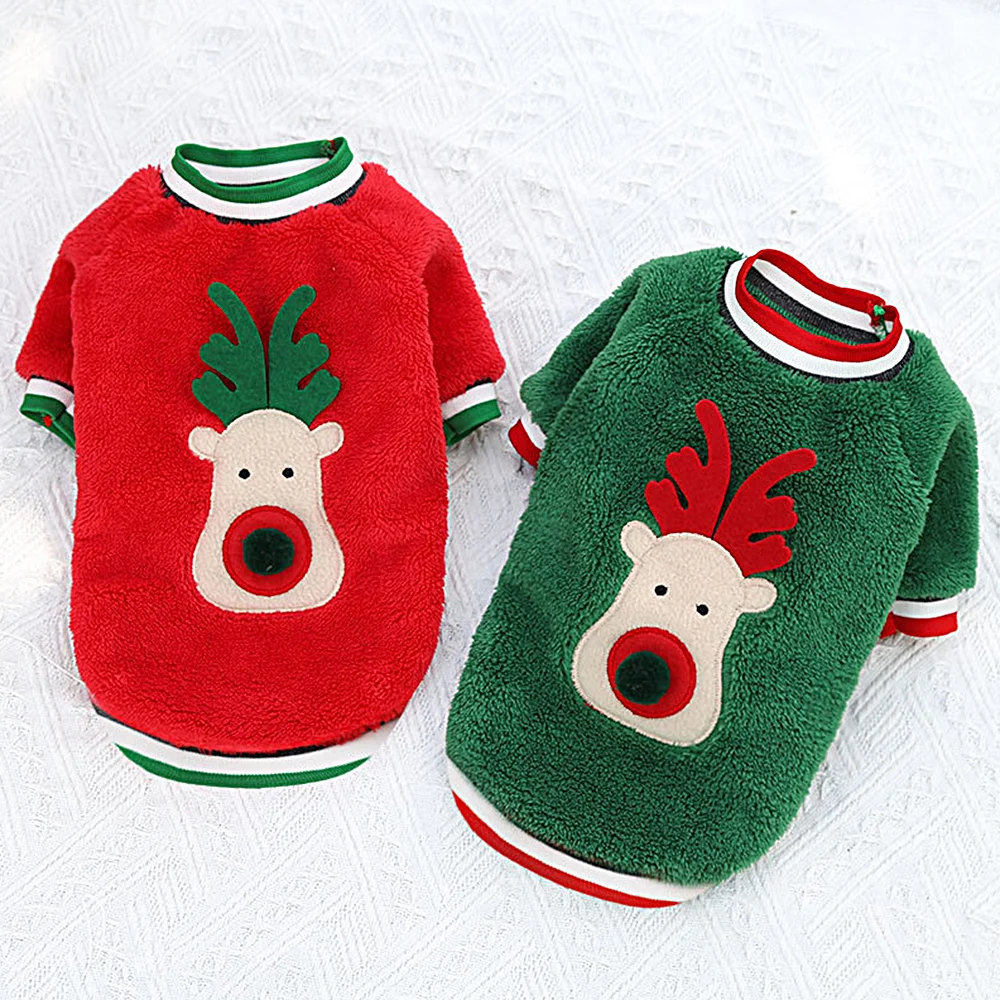 

Рождественская Одежда для маленьких собак, кошек, Рождественская зимняя одежда для собак, новогодний свитер, костюм, одежда для домашних жи...