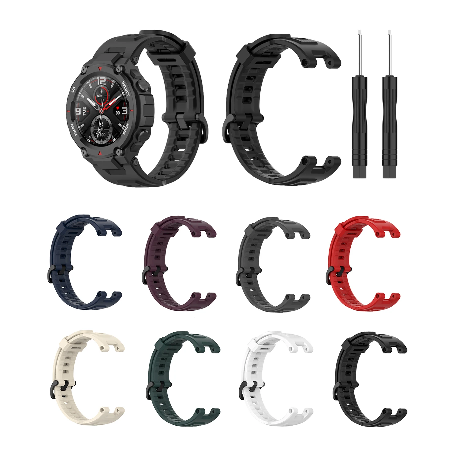 

Silicone Watch Band For Casio GST-W300 GST-S110 GST-S100G GS-W110 W100G Strap Bracelet For Xiaomi AMAZFIT T REX Wrist Bracelet