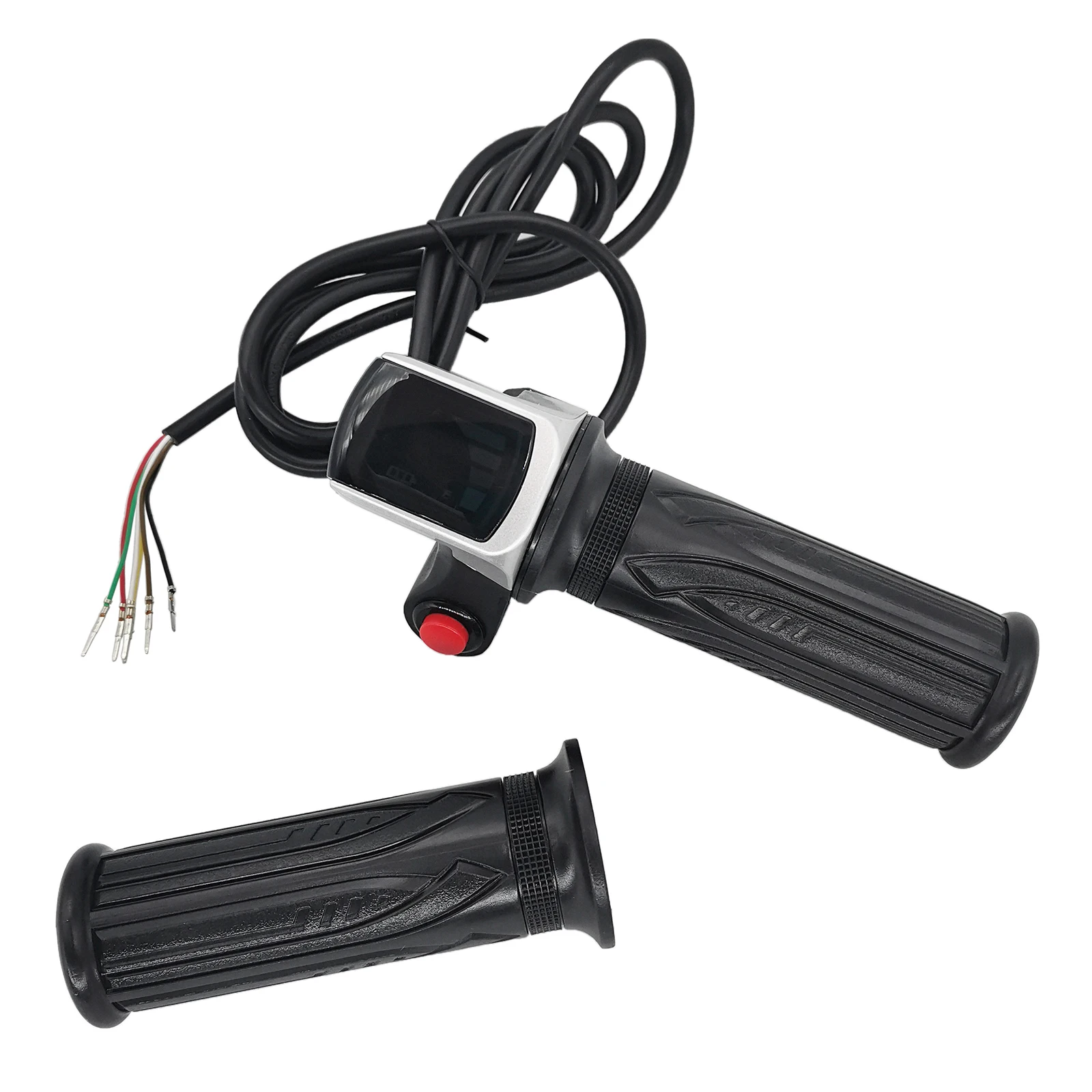 

48V 1Pair Electric Bicycle Speed Control Twist Throttle Grip Kit with LCD Display Ebike Conversion Accessories