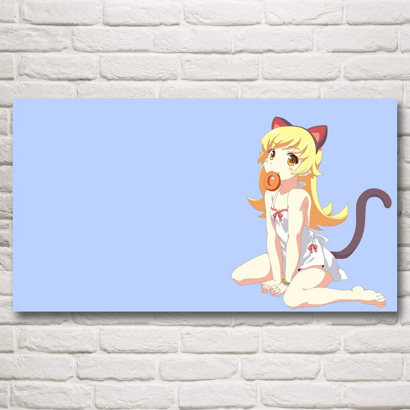 Девушки Oshino Shinobu Monogatari серии ИСКУССТВО ШЕЛК аниме плакаты и печать украшение дома