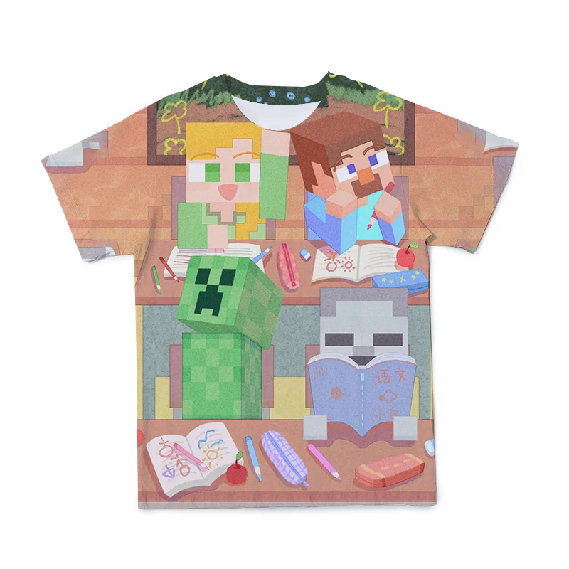 

New 3D T-shirt Explore The World Kids Clothes Girls Funny Clothes Boys Cool Costume Summer Children's Clothing Hot Game T-shirts