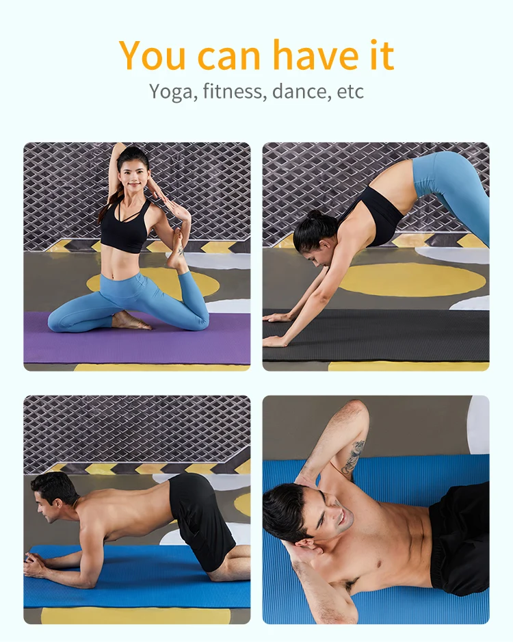 Мягкий коврик для йоги 10 мм толщиной NBR коврики упражнений в тренажерный зал