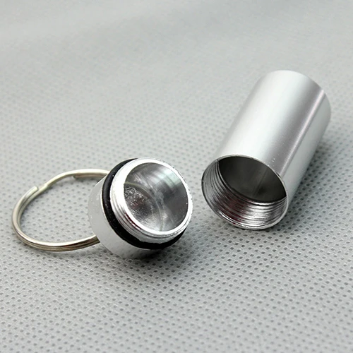 

5Pcs Waterproof Aluminum Pill Box Case Drug Holder Keychain Container Medicine Tablet Storage Box Bottle Case Holder