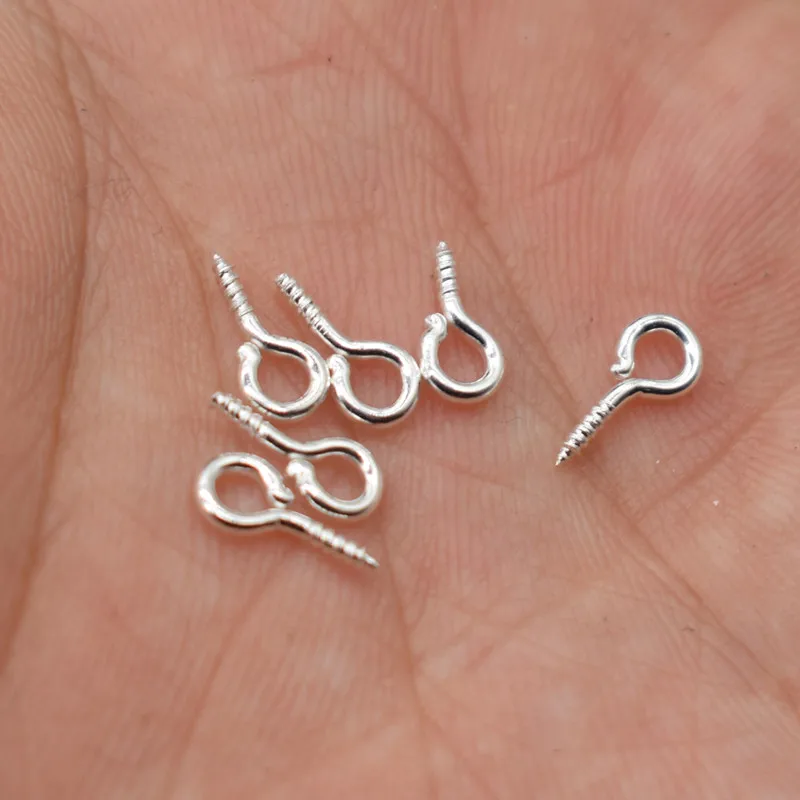 

200Pcs 7 Colors DIY Mini Screw Eye Pins Jewelry Making Pearl Beads Screw Threaded Hooks Eyelets Clasps Findings for Components