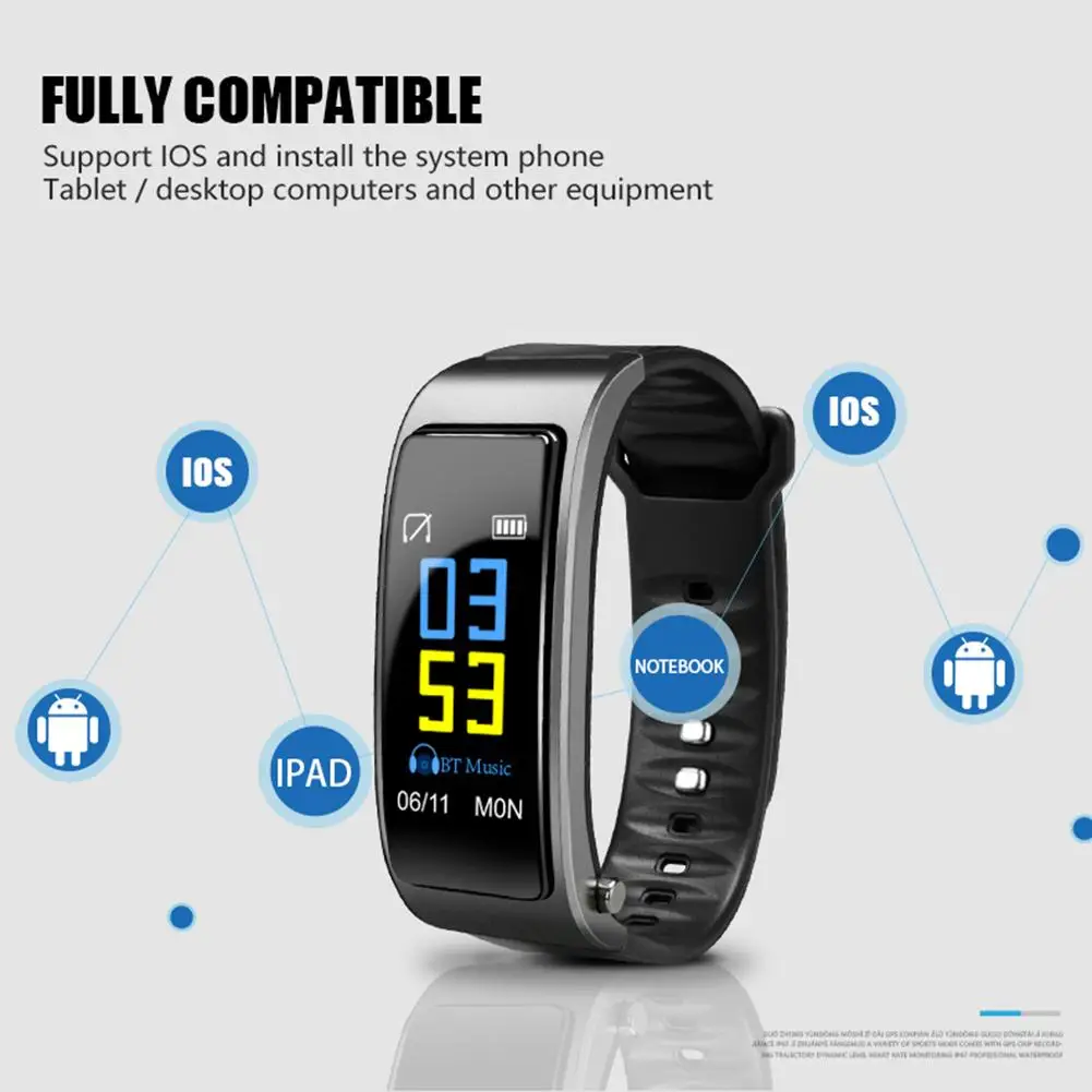 

Y3PLUS Smart Bracelet With Color Screen Support Step Counter Call Music Play Heart Rate Monitoring Waterproof Smart Band Y3PLUS