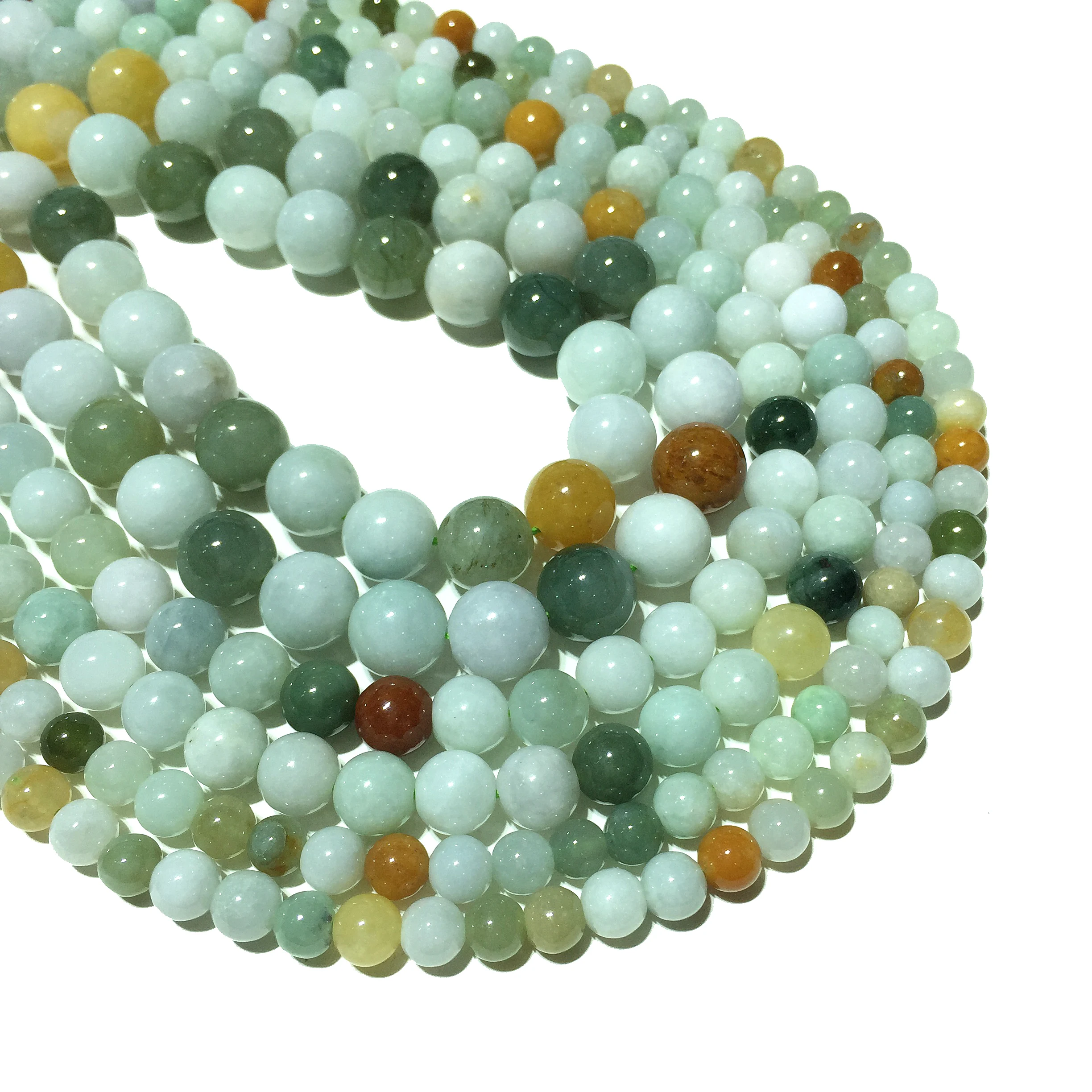 Бесплатная доставка круглые свободные бусины из натурального жадеита 6 8 10 12 мм