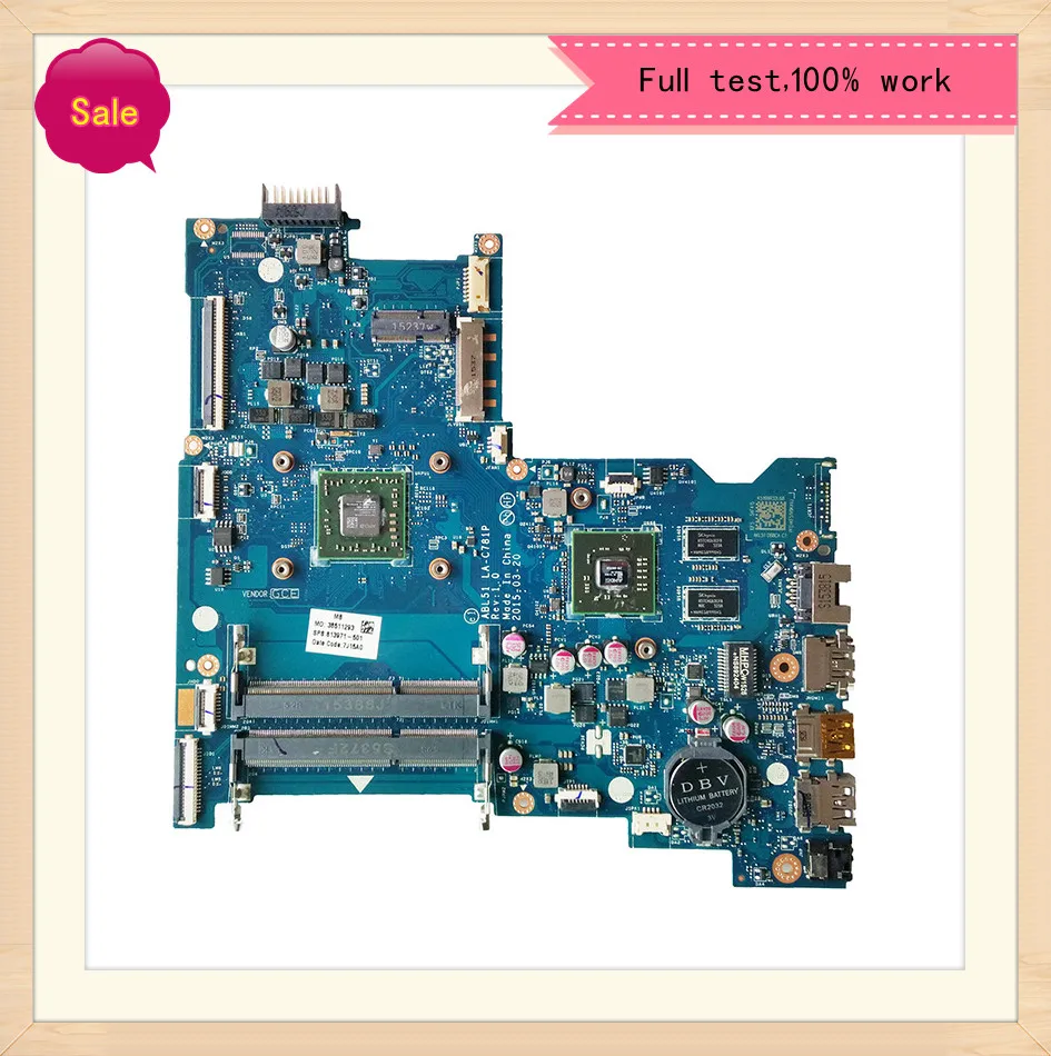 ABL51 LA-C781P 813971-501 813971-001     HP 15-AF HD8600 2  GPU A8-7410 CPU DDR3