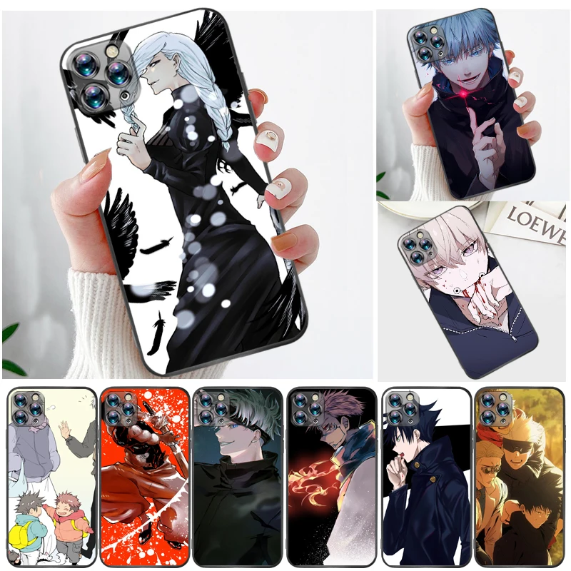 

Jujutsu Kaisen Satoru Gojo Fushiguro Megumi Yuji Itadori Sukuna Phone Case For iPhone 11 11Pro MAX Carcasa Cases Funda Soft TPU