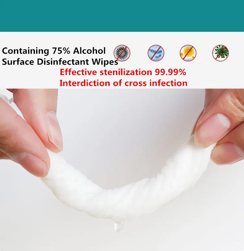 10 штук пакет дезинфекция антисептик 75% спиртовые салфетки тампоны влажные