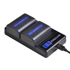 Аккумулятор NP-FM50 FM50 и зарядное устройство с двумя USB-портами, 2 шт., зарядное устройство с ЖК-дисплеем для Sony NP-FM51 NP-FM30 NP-FM55H серии A100 DCR-PC101 типа Sony