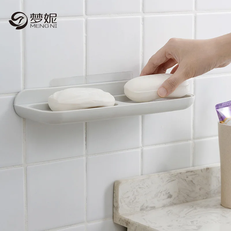 Всасывающий настенный душ мыло коробочка мыльница: отделение для хранения