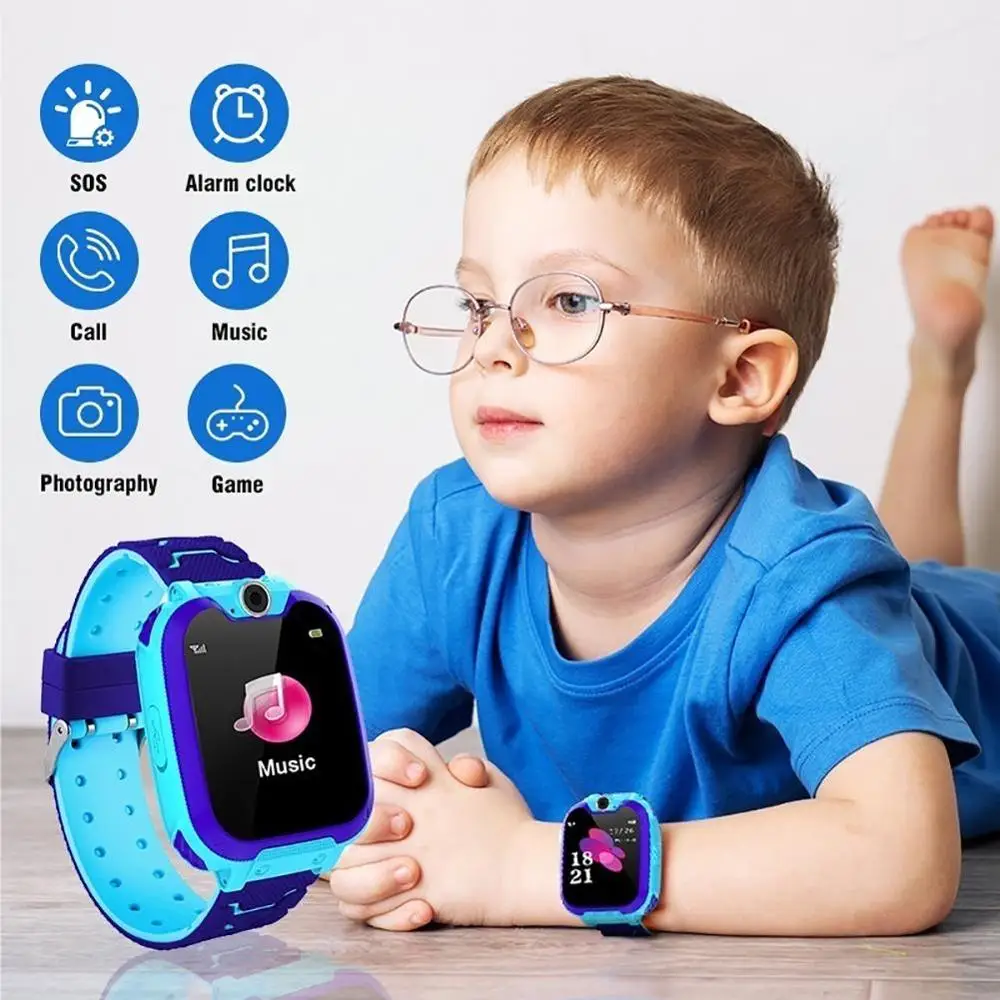Детские Смарт-часы SOS Phone с Sim-картой фото водонепроницаемые IP67 подарок для детей