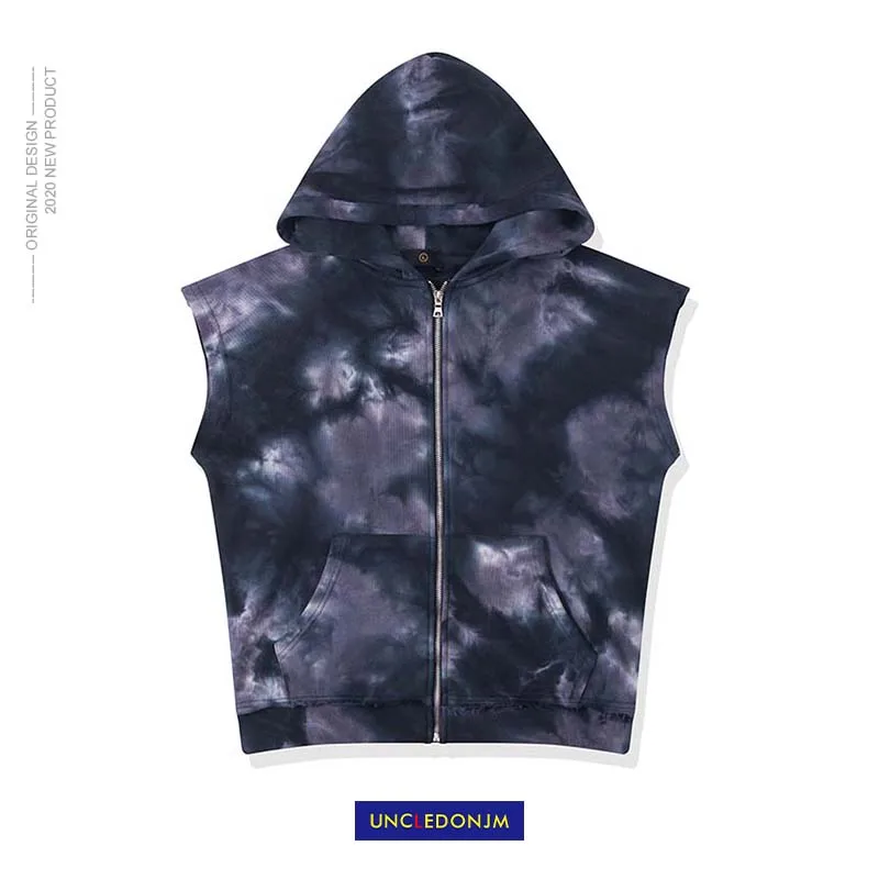 UNCLEDONJM 2020 Летний жилет с капюшоном без рукавов для мужчин фитнеса безрукавки