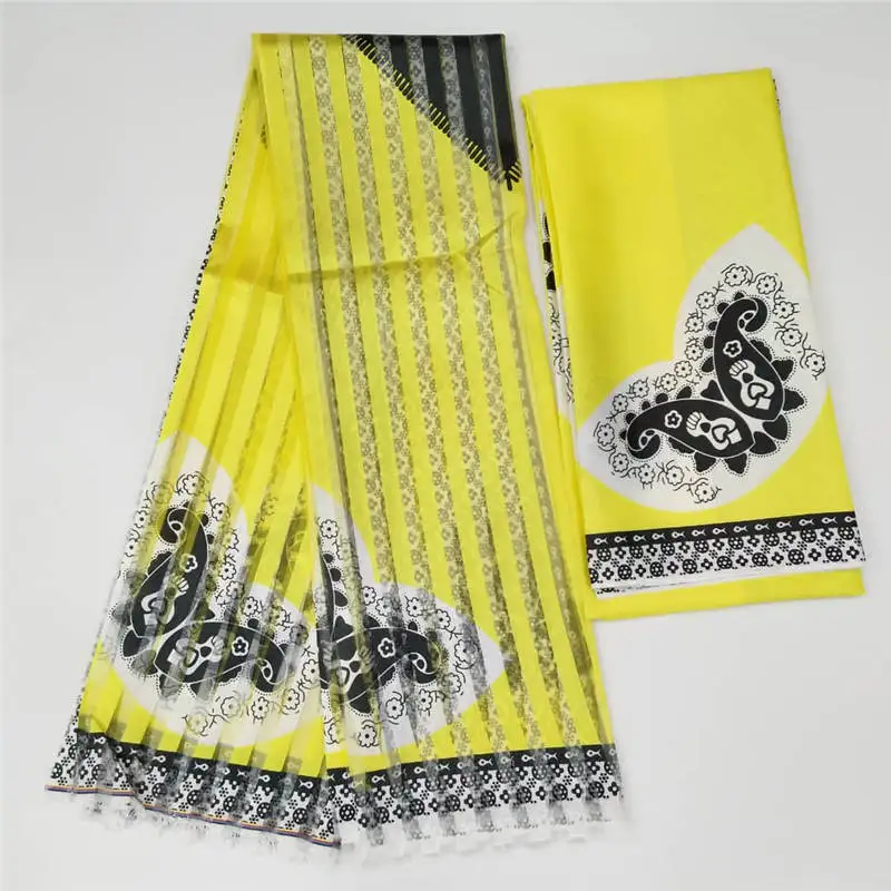 Pаспродажа Семейная атласная шелковая ткань в стиле Гана с Африканским воском из органзы, 3 + 3 ярда! L112286 Цена Семейная атласная шелковая ткань в стиле Гана с Африканским воском из органзы, 3 + 3 ярда! L112286