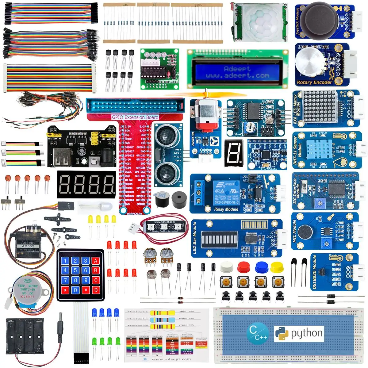 SUNFOUNDER Ultimate Starter Kit for Raspberry Pi Pico W with online tutorials, 454 articles, 117 projects, Piper Make and C/C , MicroPython, ( compatible with Arduino IDE