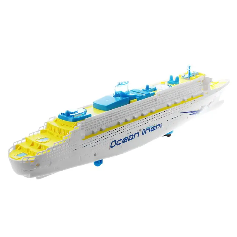 Океанский лайнер Круизный корабль лодка электрическая игрушка мигающий