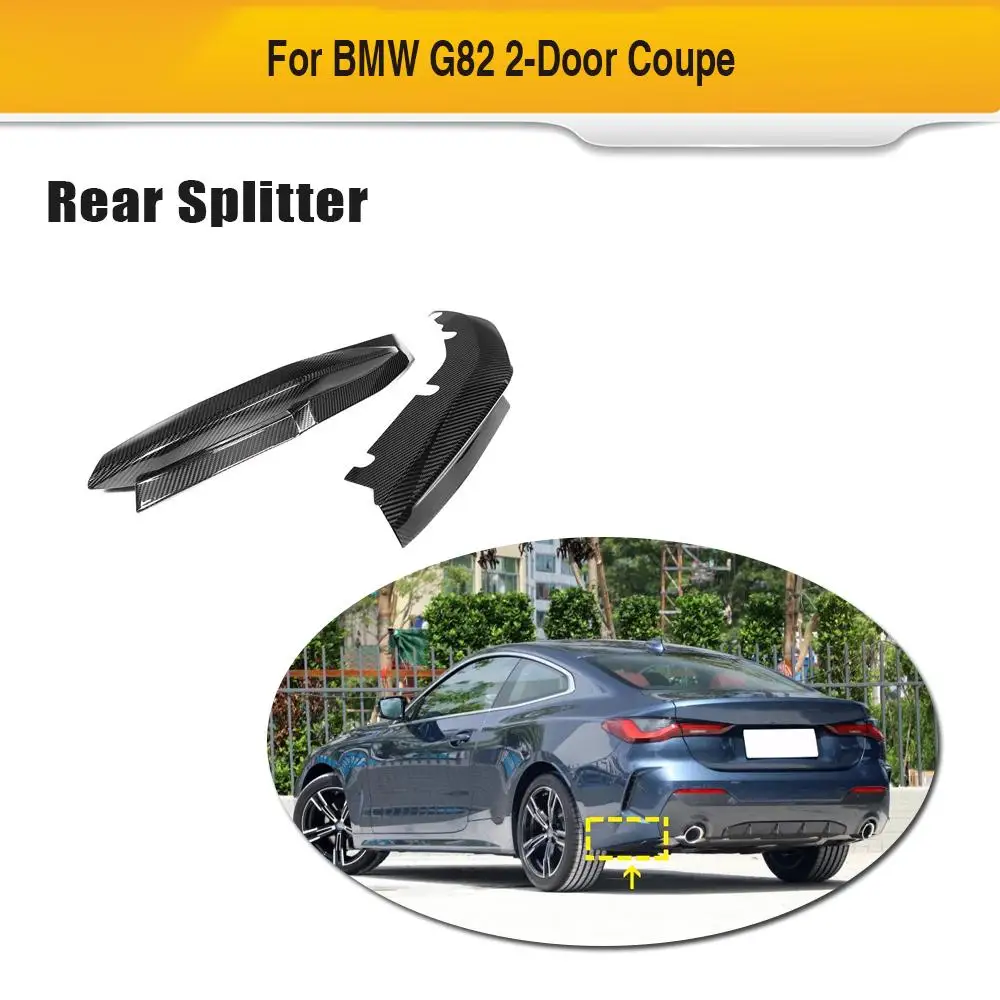 

Carbon Fiber Rear Bumper Splitters For BMW 4 Series G82 2020 2021 Car Rear Bumper Splitters Lip Cover