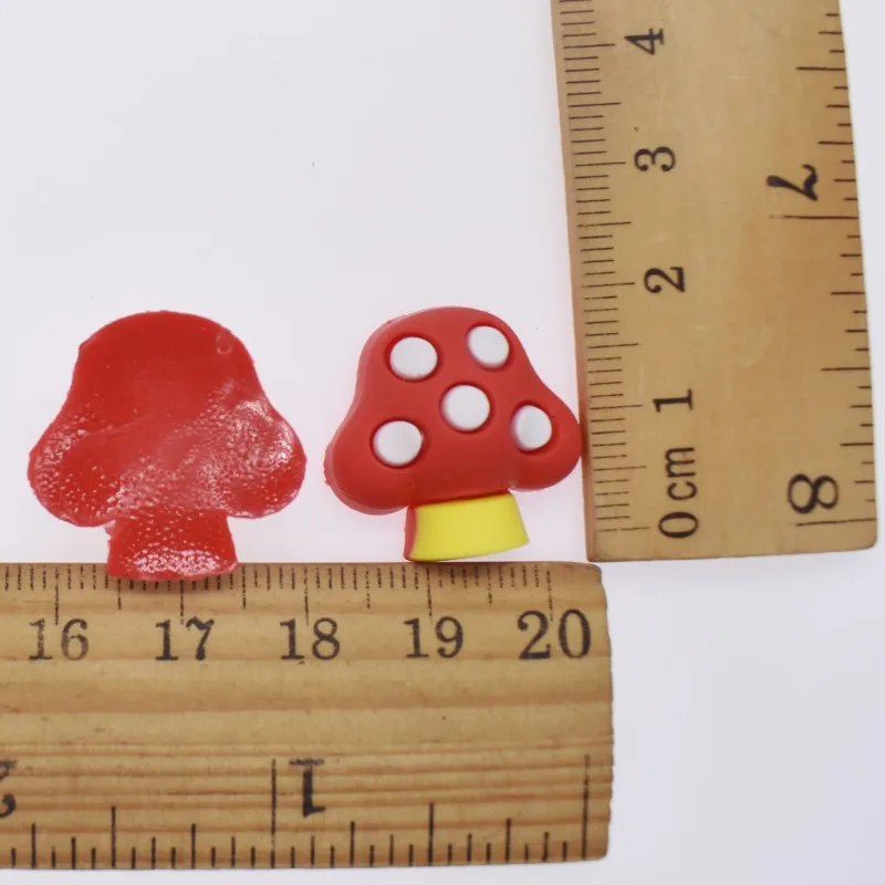 10 Pcs Half 3D Red/Pink/Yellow Mushroom Kids DIY Soft Ornaments Fit Skirts/T shirts/Outfit/Pants Jewelery Decorations Patches |