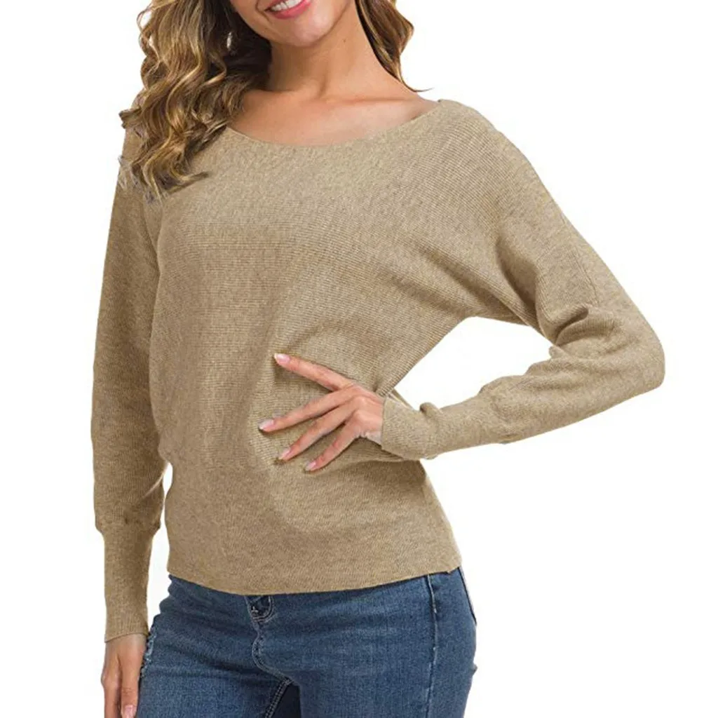 Женская однотонная блузка с открытыми плечами Повседневная зимняя Свободная