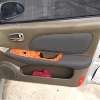 car styling interior door armrest panel microfiber leather cover trim for hyundai sonata 2004 2005 2006 2007 2008