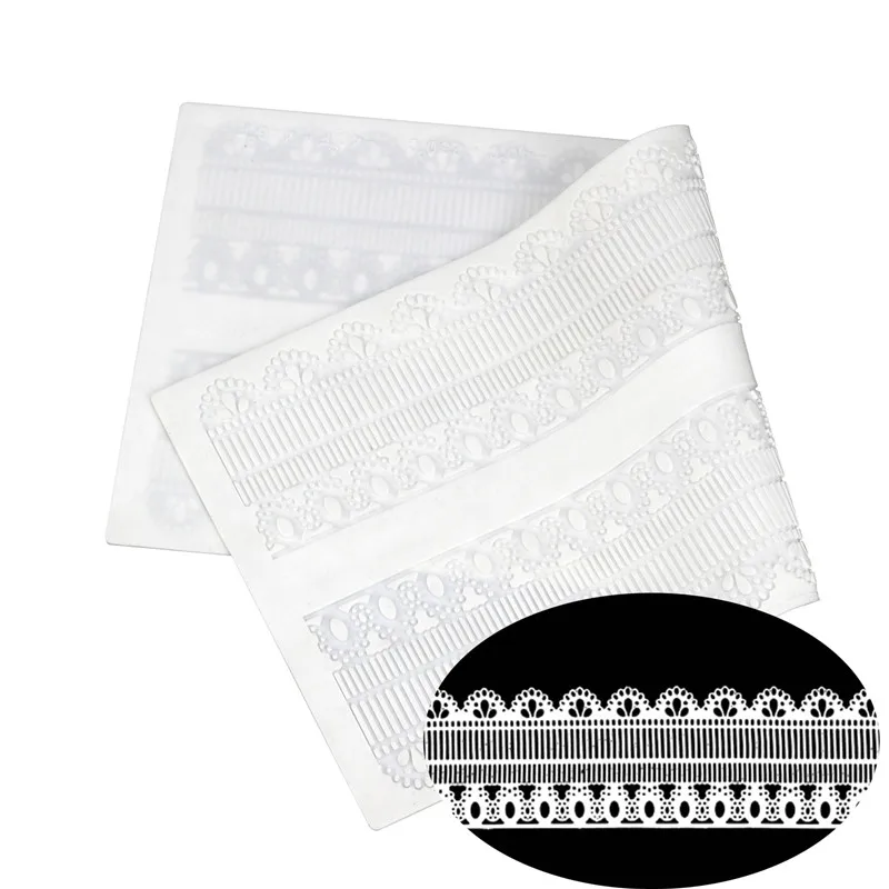 

39.5*17 CM Silicone Cake Mold Sugar Silicone Lace Mat Cake Decorating Tools Fondant Mould
